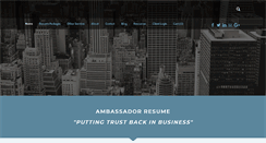 Desktop Screenshot of ambassadorresume.com